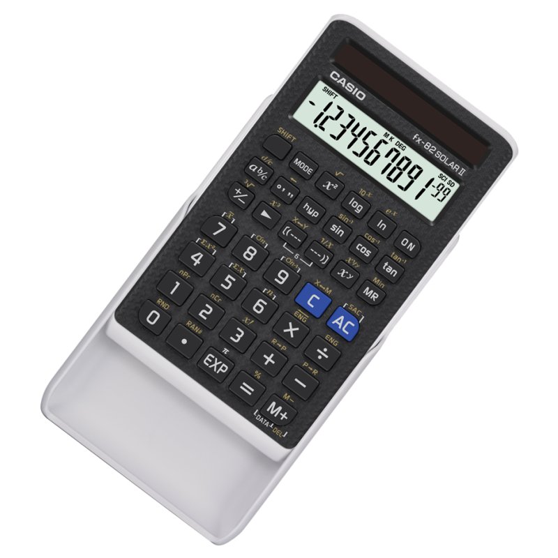 CASIO calculatrice FX-82 SolarII, noir, batterie solaire, 144 fonctions